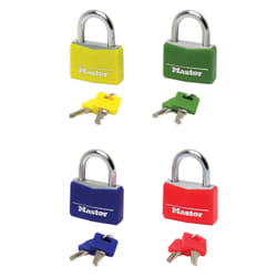 MASTER LOCK Cadenas en aluminium massif recouvert d'une largeur de 40mm ; assortiment de couleurs