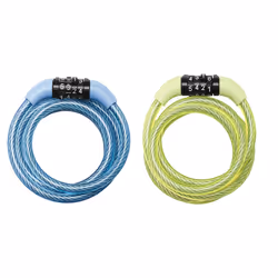 MASTER LOCK Cble antivol combinaison fixe d'une longueur de 1,2m et d'un diamtre de 8mm ; assortiment de couleurs, Antivol, B ...