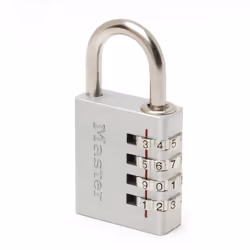 MASTER LOCK Cadenas en aluminium d'une largeur de 40 mm avec combinaison programmable, Cadenas conventionnel, Verrouillage à ...