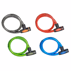 MASTER LOCK Cble antivol articul cl d'une longueur de 1m x 18mm de diamtre ; assortiment de couleurs, Antivol, Bleu, Vert, Gr ...