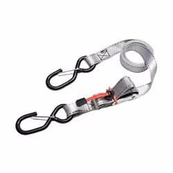 MASTER LOCK Attaches à ressort avec crochets en S, Argent, Polyester, 250 kg, Crochet en S, 2,5 cm, 180 cm