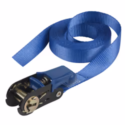 MASTER LOCK Sangle cliquet de 5 m x 25 mm sans crochets ; bleu, Bleu, Polyvinyl chloride (PVC), Crochet en J, Mobile, Remorqu ...