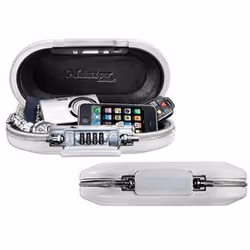 MASTER LOCK Safe Space - Mini-coffre de scurit nomade avec cble de fixation intgr - Format S, Coffre-fort portable, Métalliqu ...
