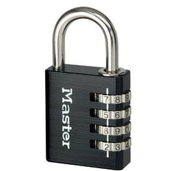 Cadenas à combinaison en aluminium noir 40 mm - Master Lock - 7640EURDBLK - Utilitaire - A vie