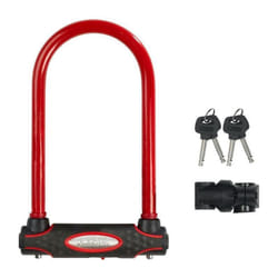 Master Lock - Antivol Vélo u [a Clé] [Support de Vélo Universel] [Antivol Certifié] [Rouge] 8195EURDPROCOLR