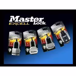 MASTER LOCK Cadenas Excell disque en zinc d'une largeur de 70 mm avec anse protge ; combinaison programmable