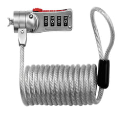 MASTER LOCK Antivol pour ordinateur avec cble s'enroulant - Combinaison chiffres