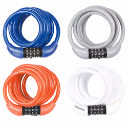 MASTER LOCK Cble antivol combinaison programmable, d'une longueur de 1,8m x 8mm de diamtre ; assortiment de couleurs, Antivol ...
