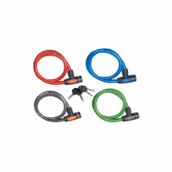 Câble articulé 1mx18mm. Livré avec 4 clés. Meilleure résistance au coupe boulon. Câble acier. Couleur du câble : noir, vert,  ...