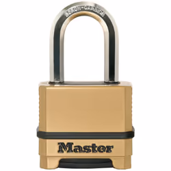 MASTER LOCK Cadenas Excell en zinc d'une largeur de 56mm avec anse haute de 38mm ; combinaison programmable