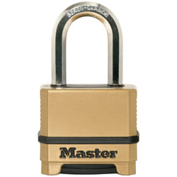 MASTER LOCK Cadenas Excell en zinc d'une largeur de 56mm avec anse haute de 38mm ; combinaison programmable