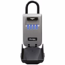MASTER LOCK 5424EURD, Coffre-fort portable, Gris, Verrouillage à combinaison, Métal, Clé, Batterie