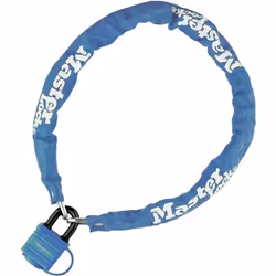 Chaine velo antivol en acier lamine Bleu Cadenas de securite longueur 90 cm