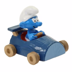 Figurine de collection - PIXI - Schtroumpf dans la voiture bleue - 37 cm - Édition limitée - Plomb