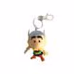 Porte-clés figurine de collection - Plastoy - Astérix - Design rond - Multicolore - 5 cm