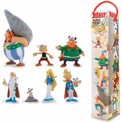 Pack de 7 Figurines - PLASTOY - Tubo Astérix : Le Village Gaulois