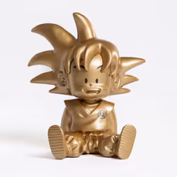 Plastoy Tirelire Son Goku Gold, Or, Polyvinyl chloride (PVC)