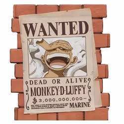 Tirelire - One Piece - Affiche Wanted Luffy