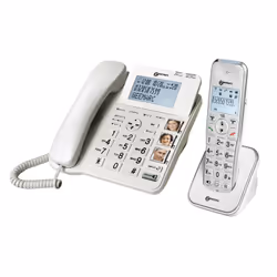 Geemarc Telecom AMPLIDECT COMBI 295 Téléphone analog/dect Identification de l'appelant Blanc - Vue supplémentaire 5