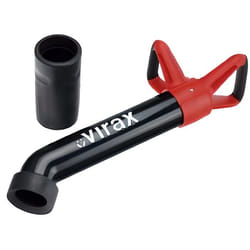 Déboucheur à pompe - Virax - 2 poignées robustes SOFT TOUCH® - Rouge noir et gris