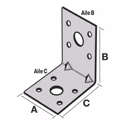 Équerre d'assemblage SIMPSON - A40xB40xC40x2mm - EA444/2
