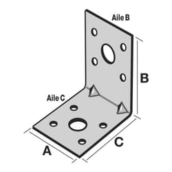 Équerre d'assemblage SIMPSON - A40xB40xC40x2mm - EA444/2