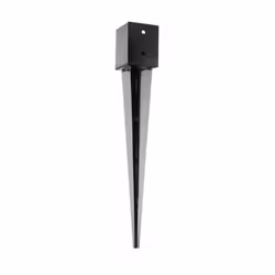 Pied de poteau jardin - 90x90x620 mm - Finition noire - SIMPSON - PPJNET90/620