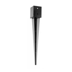 Pied de poteau jardin - 90x90x620 mm - Finition noire - SIMPSON - PPJNET90/620