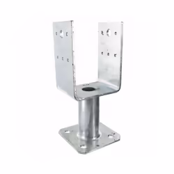 Pied de poteau en U sur platine PPUP - Dimensions: 90 mm