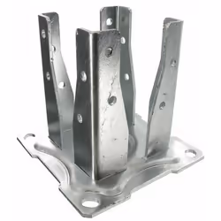 Pied de poteau carré SIMPSON de jardin à boulonner - 90 x 90 mm - AG527P