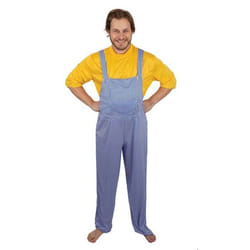 Déguisement Comique - Coluche - Homme - Bleu Jaune - Blanc