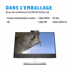 HP E24mv G4 écran plat de PC 23.8" Full HD Noir, Argent - Vue supplémentaire 11