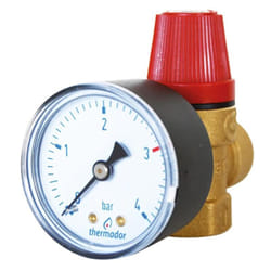Thermador - Soupape de sureté avec manomètre - ø 3/4'' ff