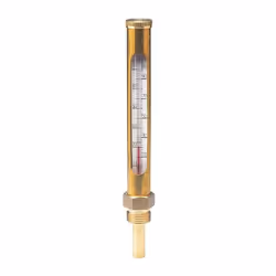 Description générale Thermomètre vertical à dilatation de liquide conçu pour mesurer la température dans les chaudières. Il d ...