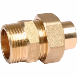 Raccord union laiton droit à souder - M 3/4 - Ø 18 mm - Intérieur - Vendu à lunité
