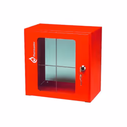 Pour vanne de barrage gaz ou vanne de sécurité. Coffre métallique. tôle traitée anticorrosion. peinte en rouge. Porte démonta ...