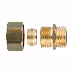 Raccord bicône droit laiton - M 1/2 - diamètre 14 mm