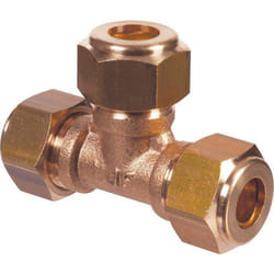 Raccord bicône en T laiton - diamètre 16 mm