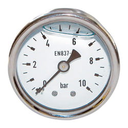 Thermador - Manomètre Inox glycérine Axial Mâle 1/4'-Ø50mm-0 à 10bar