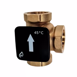 Vanne thermique 45°C laiton femelle 26x34 (1"), 3 voies THERMADOR référence T2645 Vannes 3 voies thermostatiques, pour la pro ...