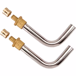 Présentation Kit de raccordement radiateur per à glissement Ø12 Kit constitué de 2 tubes coudés DN15, en inox, avec raccords  ...