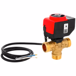 Présentation Vanne directionnelle à boisseau cylindrique 3 voies Mâle 1" (26/34) Moteur 3 points Thermador