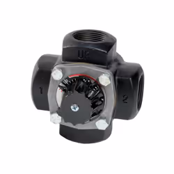 Diamètre : 1 1/2'' - Fournisseur: Sanitaire-distribution - Reference: 282513 - - Vanne mélangeuse fonte 4 voies THERMOMIX - U ...
