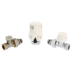 Thermador - Tête thermostatique Pas de 30x1,5 + corps chromé 1/2' (15/21) Droit + raccord