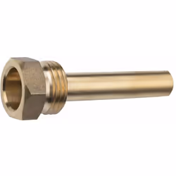 Présentation Doigt de Gant laiton 1/2" (15/21) plonge 160 mm Pression maximale : 10 bar Filetage : 1/2" (15/21) Température m ...