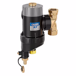 Présentation Pot de décantation CALEFFI XF Ø1"1/4 FF avec anneau magnétique et filtre automatique Le pot de décantation avec  ...