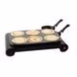 Crêpière électrique - LIVOO - DOM200 - 6 personnes - Antiadhésif - Noir