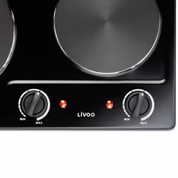 Livoo DOC168N plaque Noir Intégré 45 cm Plaque scellée 2 zone(s)