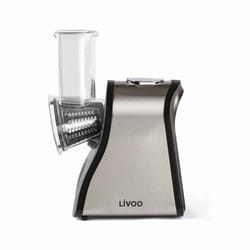 Livoo DOP192 Râpe électrique et spiraliseur Acier inoxydable Noir, Acier inoxydable