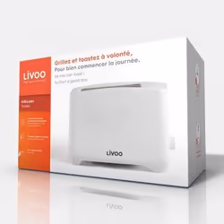 Livoo DOD162W grille-pain 2 part(s) 750 W Blanc - Vue supplémentaire 4